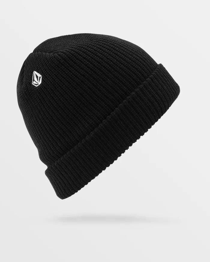 Full Stone Beanie 8211 Black Mens Volcom Hats and Beanies