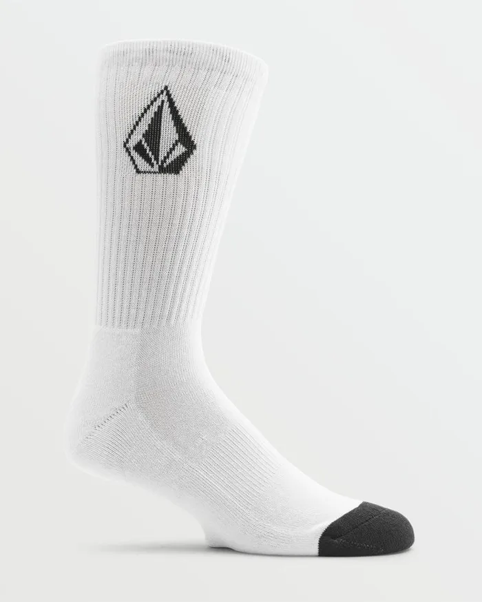 Full Stone Sock 3 Pack 8211 White Mens Volcom Golf