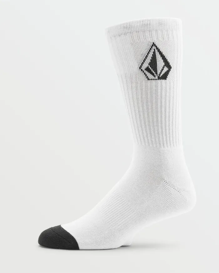 Full Stone Sock 3 Pack 8211 White Mens Volcom Golf
