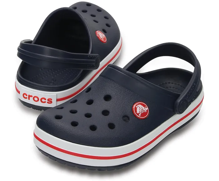 GirlsBoys Kids Crocband Clog Navy Red Clogs Crocs