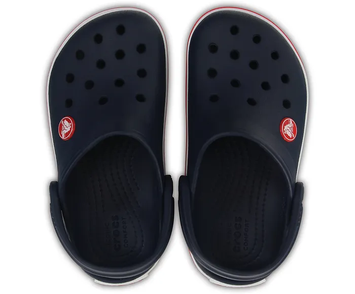 GirlsBoys Kids Crocband Clog Navy Red Clogs Crocs