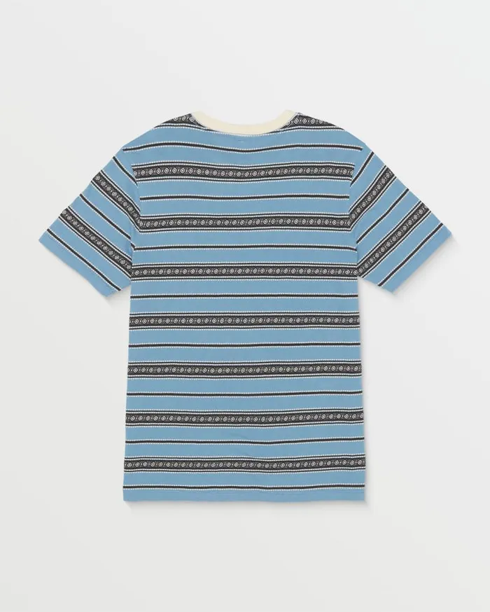Gleamstone Crew Short Sleeve Shirt 8211 Blue Rinse Mens Volcom Shirts and Flannels
