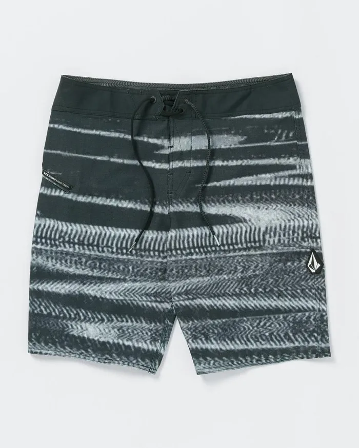 Glitch Stone ModTech Trunks 8211 Black Mens Volcom Boardshorts and Trunks