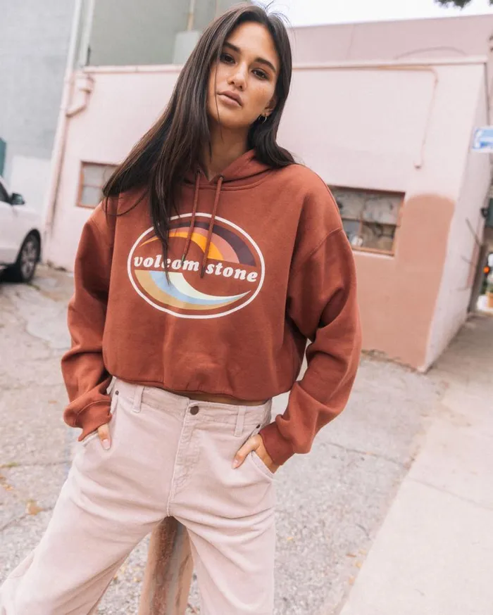 Good Things Fleece Hoodie 8211 Chestnut Brown Womens Volcom Hoodies and Sweatshirts Good Things Fleece Hoodie 8211 Chestnut Brown Womens Volcom Hoodies and Sweatshirts