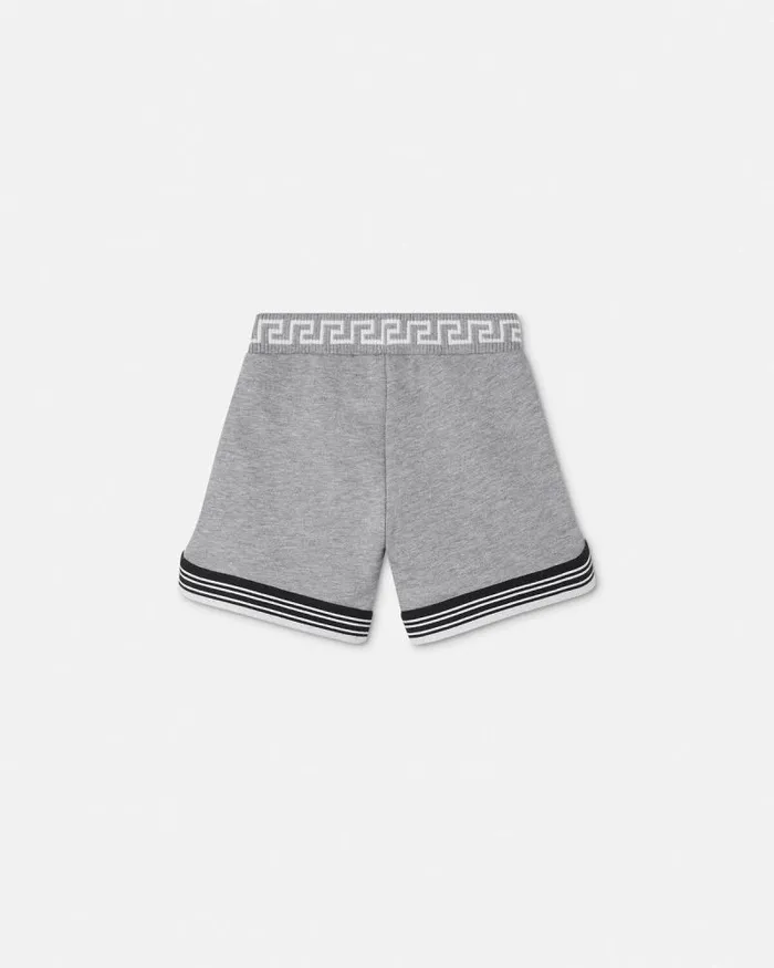 Greca Baby Sweat Shorts Gray Children Versace Clothing