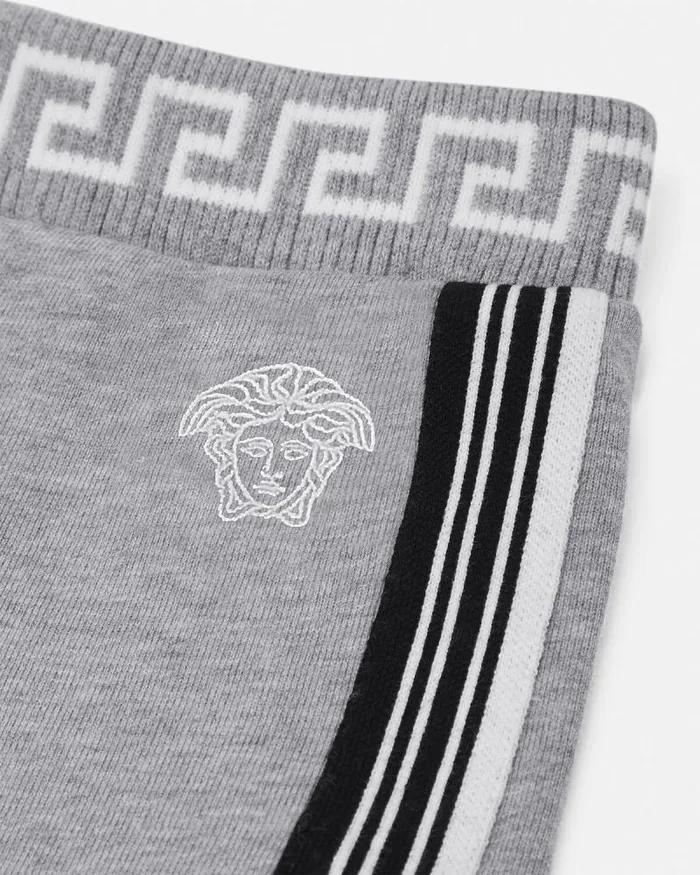 Greca Baby Sweat Shorts Gray Children Versace Clothing