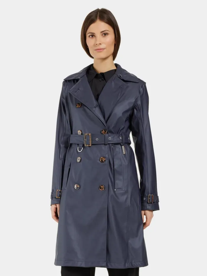 Gry Coat Galon Dark Night Blue Women Didriksons Waterproof Jackets