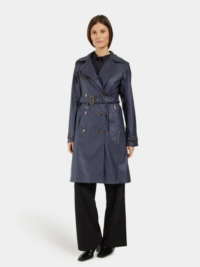 Gry Coat Galon Dark Night Blue Women Didriksons Waterproof Jackets Gry Coat Galon Dark Night Blue Women Didriksons Waterproof Jackets