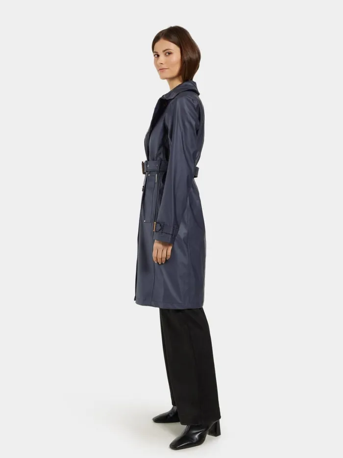 Gry Coat Galon Dark Night Blue Women Didriksons Waterproof Jackets Gry Coat Galon Dark Night Blue Women Didriksons Waterproof Jackets