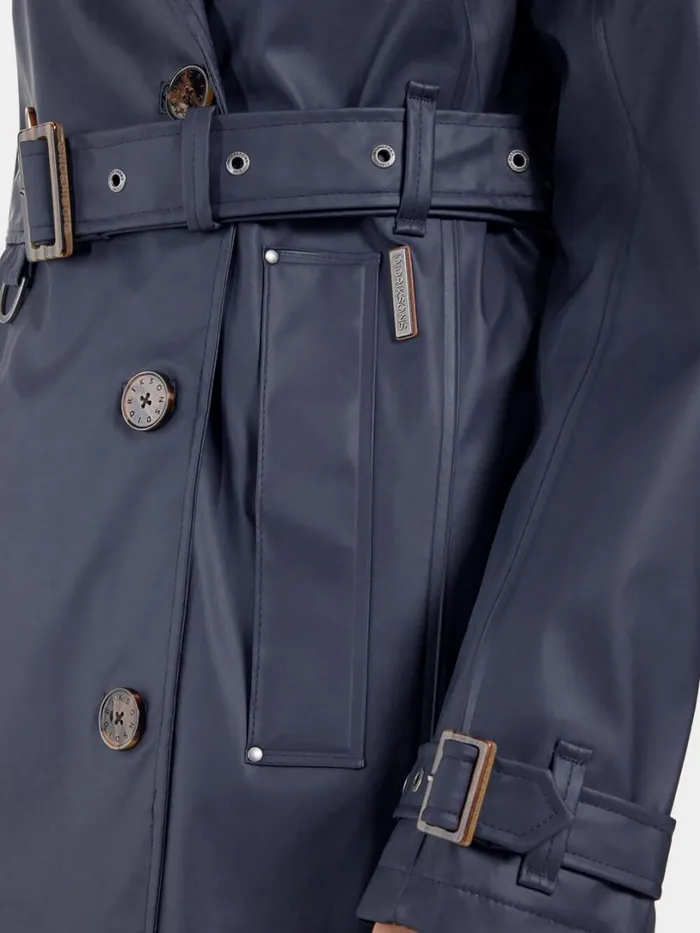 Gry Coat Galon Dark Night Blue Women Didriksons Waterproof Jackets Gry Coat Galon Dark Night Blue Women Didriksons Waterproof Jackets
