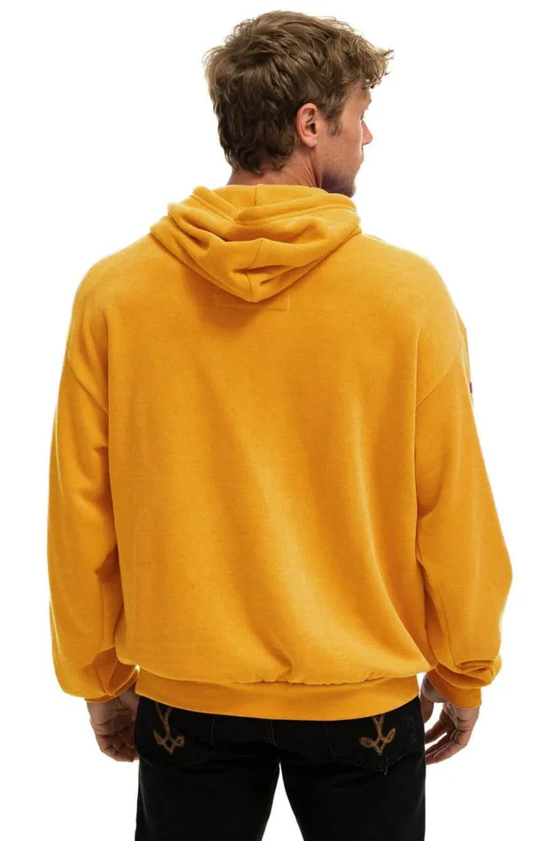 Haight Ashbury Relaxed Pullover Hoodie 8211 Gold WomenMen Aviator Nation Hoodies