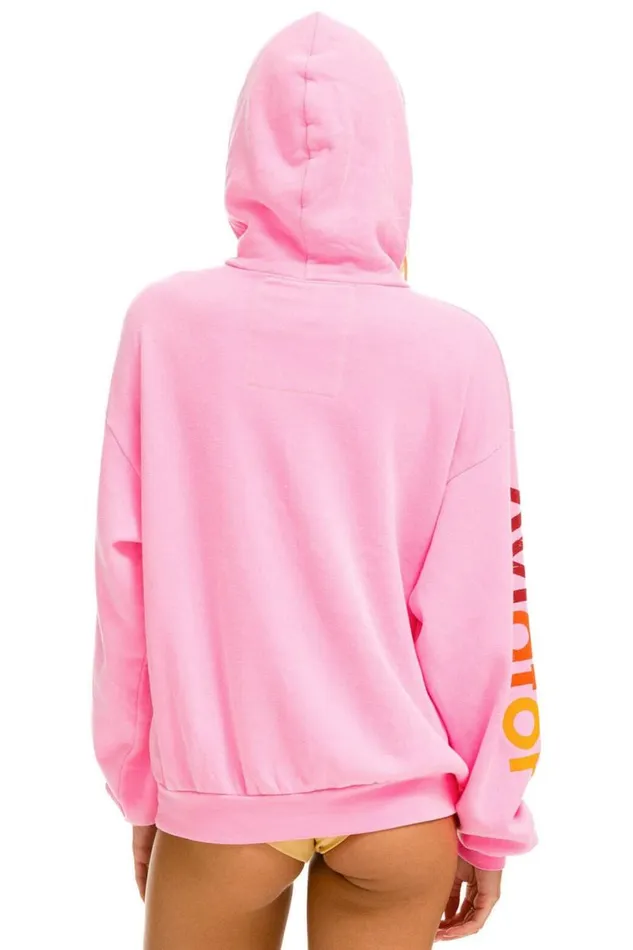 Haight Ashbury Relaxed Pullover Hoodie 8211 Neon Pink WomenMen Aviator Nation Hoodies