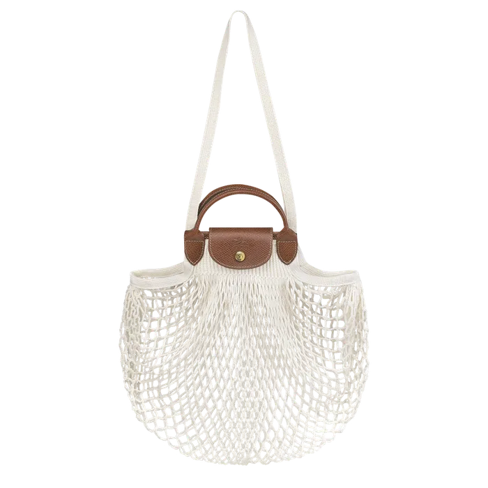 HandbagsShoulder bags Women Le Pliage Filet L Mesh bag EcruEcruEcru Longchamp