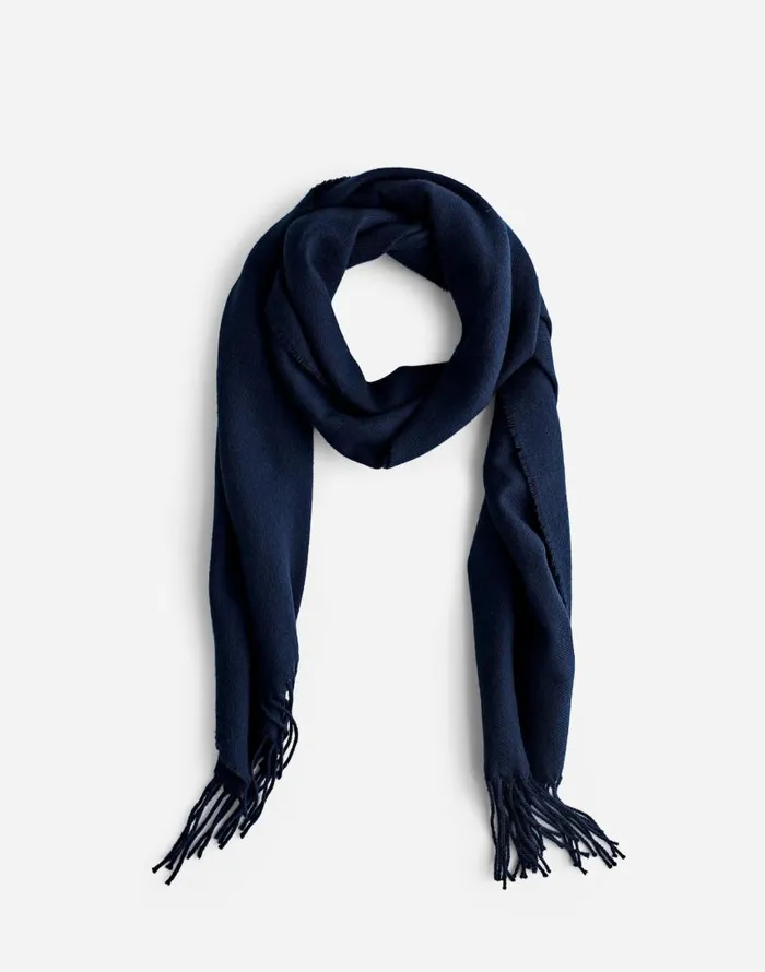 Hats and Scarves Men Madewell Wool Scarf Dark Nightfall