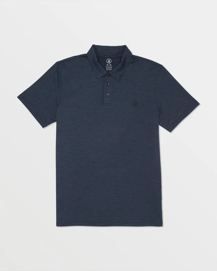 Hazard Pro Polo Short Sleeve Shirt 8211 Navy Heather Mens Volcom Shirts and Flannels Hazard Pro Polo Short Sleeve Shirt 8211 Navy Heather Mens Volcom Shirts and Flannels
