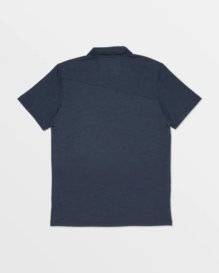 Hazard Pro Polo Short Sleeve Shirt 8211 Navy Heather Mens Volcom Shirts and Flannels