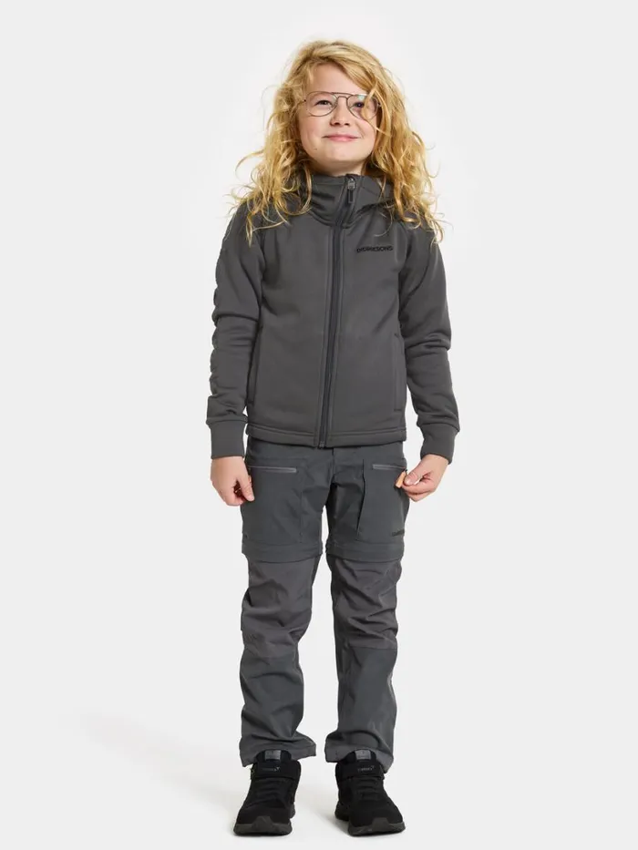 Hekto Kids039 Full Zip Coal Black Kids Didriksons Sweaters and Tshirts