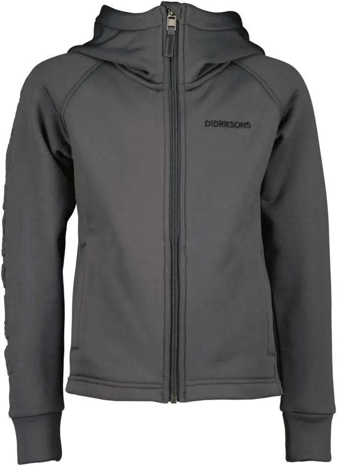 Hekto Kids039 Full Zip Coal Black Kids Didriksons Sweaters and Tshirts