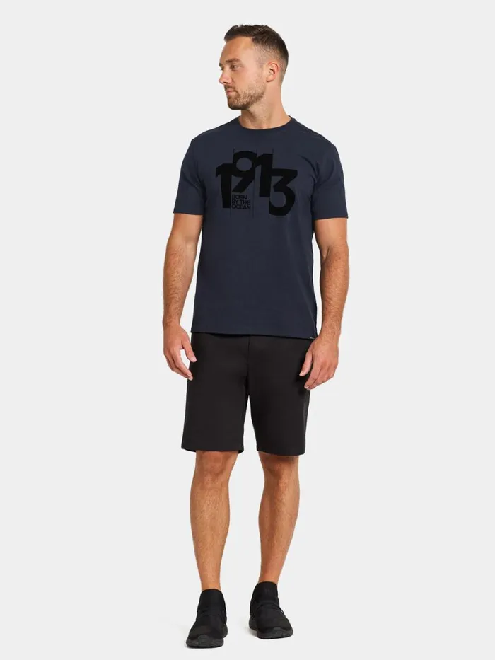 Heritage Printed Men039s Tshirt Dark Night Blue Men Didriksons Tshirts and Polos Heritage Printed Men039s Tshirt Dark Night Blue Men Didriksons Tshirts and Polos