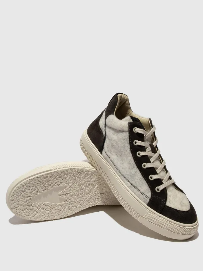 HiTop Trainers TELY688FLY OFFWHITEANTHRACITEBLACK Women Fly London Trainers