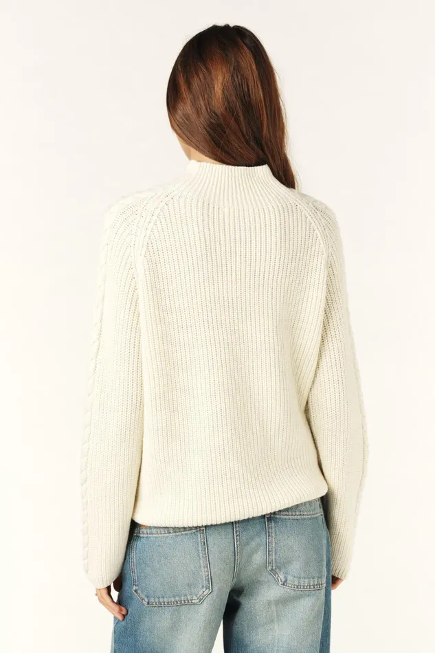 High Collar Sweater Trecy OffWhite Women Baandsh Sweaters and Cardigans