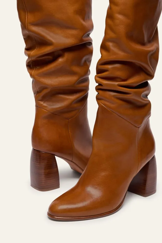 HighHeeled Boots Colusa Brown Women Baandsh Shoes