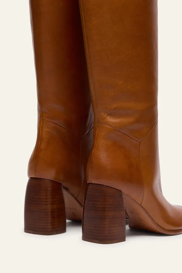 HighHeeled Boots Colusa Brown Women Baandsh Shoes