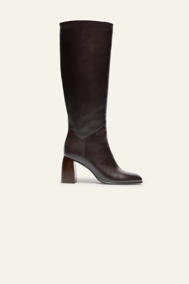 HighHeeled Boots Colusa Brown Women Baandsh Shoes