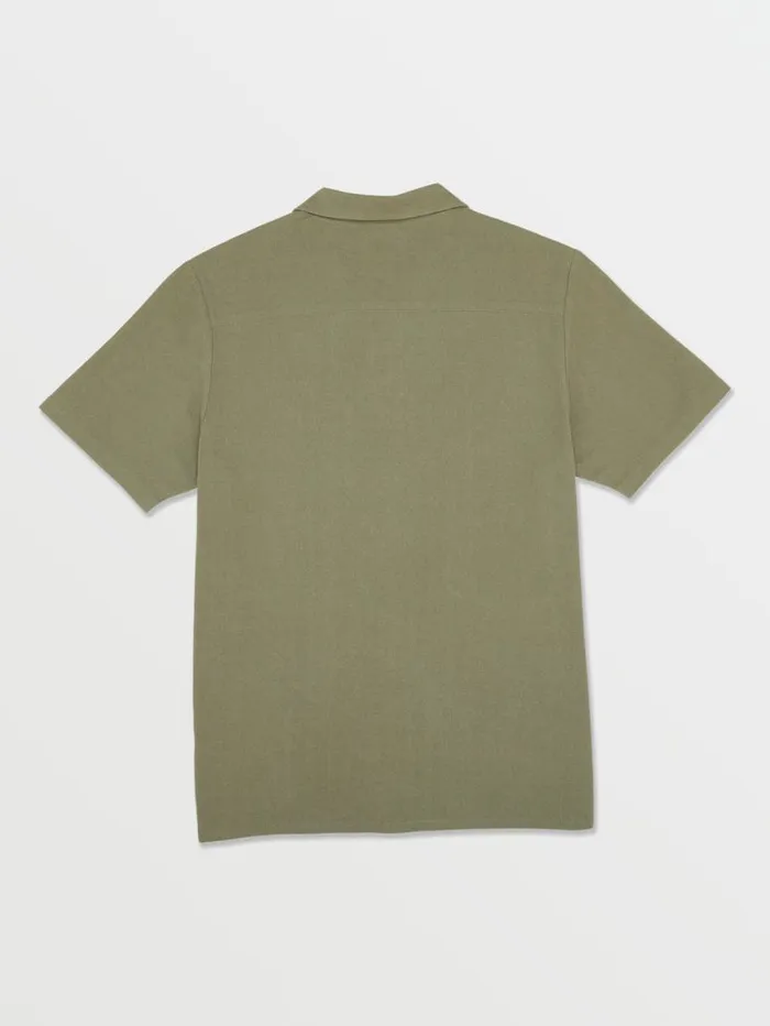 Hobarstone Short Sleeve Shirt 8211 Army Green Combo Mens Volcom Shirts and Flannels