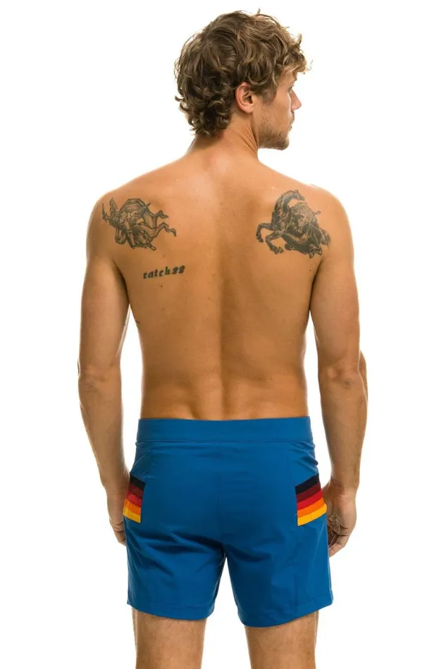 Horizontal 5 Stripe Flex Shorts 8211 Sea Men Aviator Nation Shorts