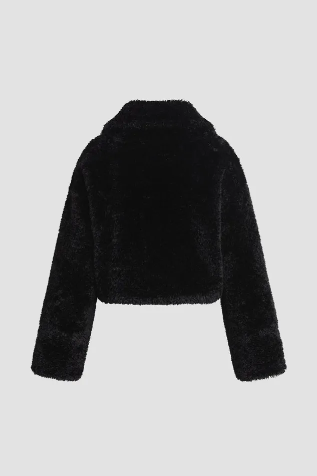 Hudson Jeans Jackets and Outerwear Cropped Plush Teddy Fur Jacket Black 8211 Women Hudson Jeans Jackets and Outerwear Cropped Plush Teddy Fur Jacket Black 8211 Women