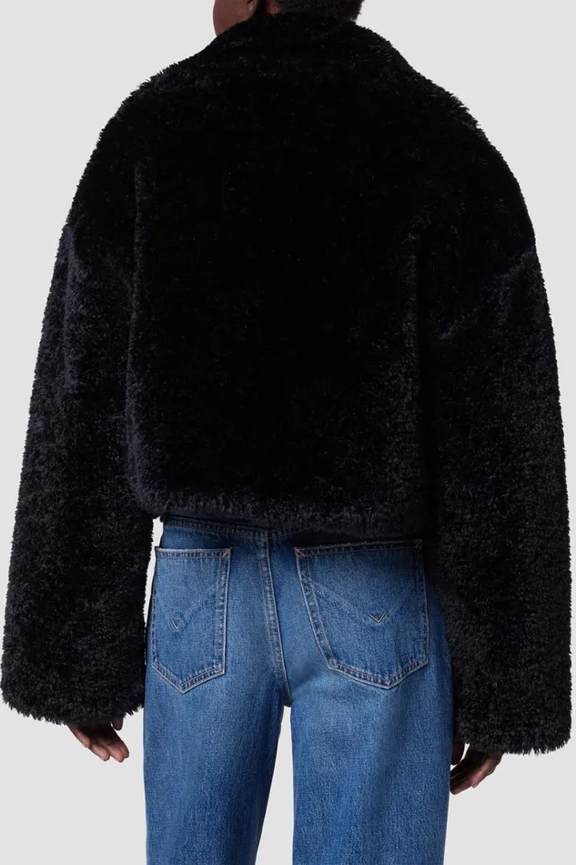 Hudson Jeans Jackets and Outerwear Cropped Plush Teddy Fur Jacket Black 8211 Women Hudson Jeans Jackets and Outerwear Cropped Plush Teddy Fur Jacket Black 8211 Women