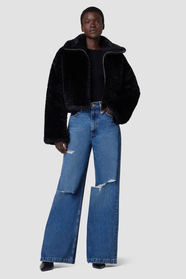 Hudson Jeans Jackets and Outerwear Cropped Plush Teddy Fur Jacket Black 8211 Women Hudson Jeans Jackets and Outerwear Cropped Plush Teddy Fur Jacket Black 8211 Women
