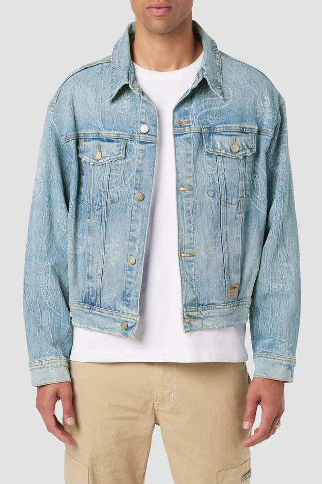 Hudson Jeans Jackets and Outerwear Trucker Jacket Bandana 8211 Men
