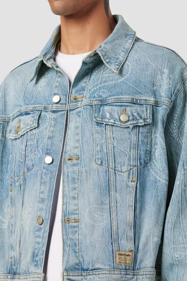Hudson Jeans Jackets and Outerwear Trucker Jacket Bandana 8211 Men