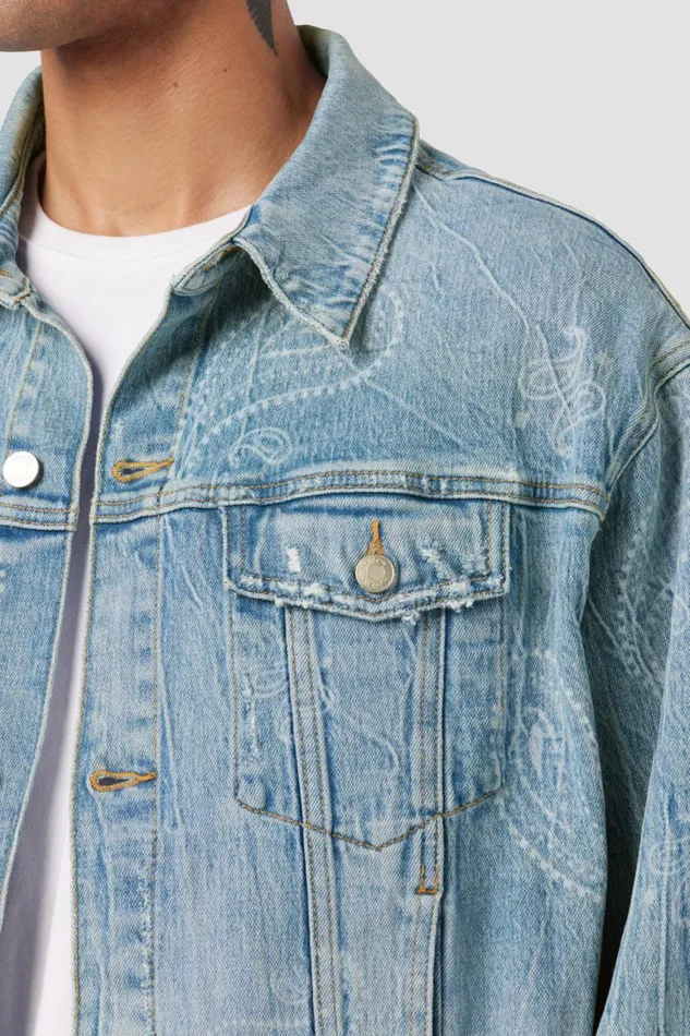 Hudson Jeans Jackets and Outerwear Trucker Jacket Bandana 8211 Men