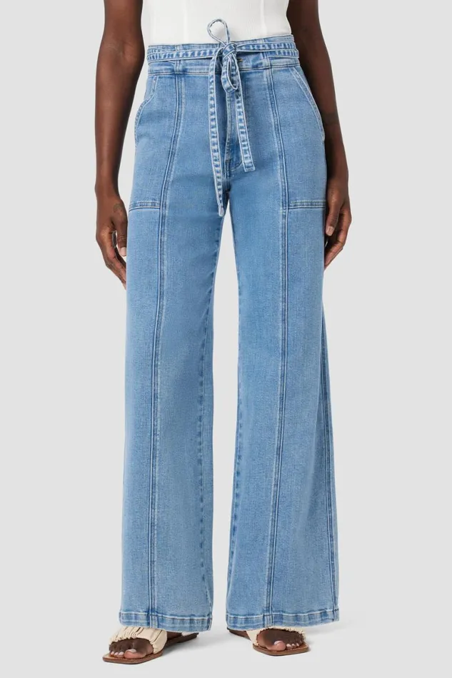 Hudson Jeans Pants Tie Waist Wide Leg Trouser Stardom 8211 Women