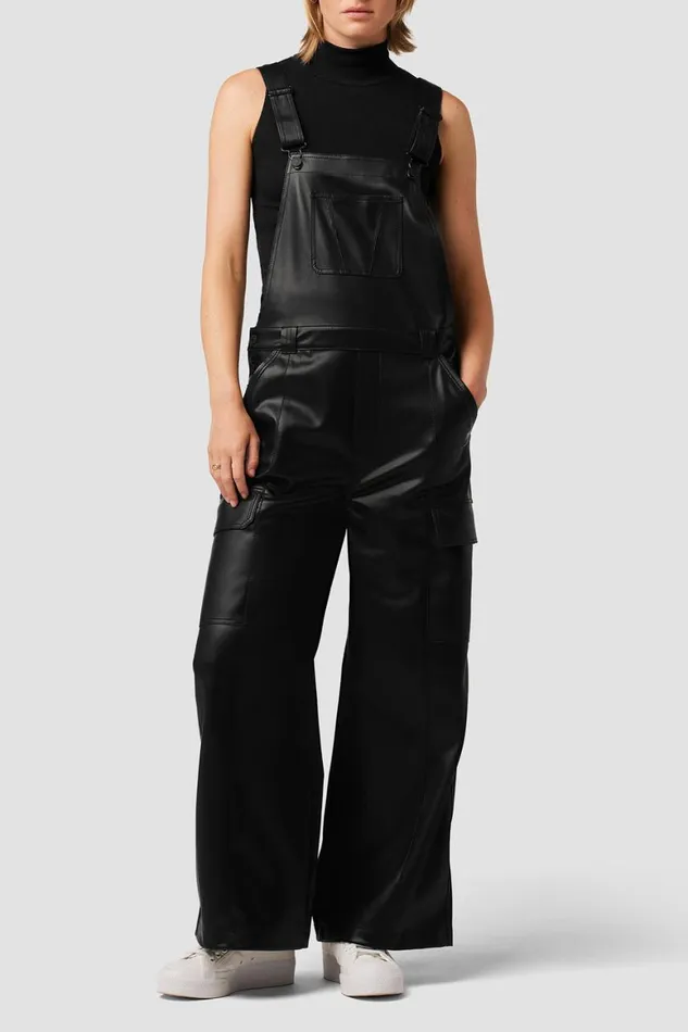 Hudson Jeans Pants Utility Wide Leg Overall Black 8211 Women