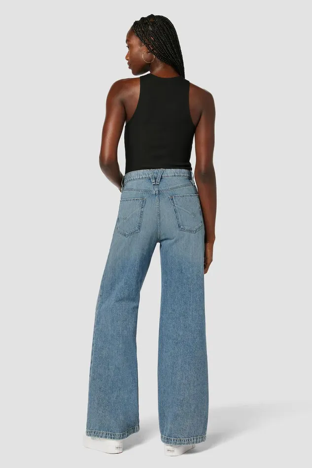 Hudson Jeans Petite Inseams Jodie HighRise Loose Wide Leg Petite Jean Thunder Destructed 8211 Women Hudson Jeans Petite Inseams Jodie HighRise Loose Wide Leg Petite Jean Thunder Destructed 8211 Women