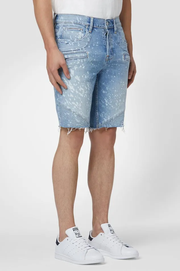 Hudson Jeans Shorts Blinder Biker V2 Short Indigo Spray 8211 Men Hudson Jeans Shorts Blinder Biker V2 Short Indigo Spray 8211 Men