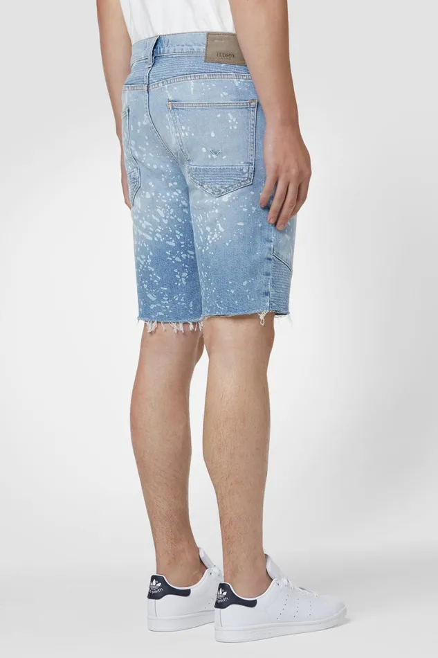 Hudson Jeans Shorts Blinder Biker V2 Short Indigo Spray 8211 Men Hudson Jeans Shorts Blinder Biker V2 Short Indigo Spray 8211 Men
