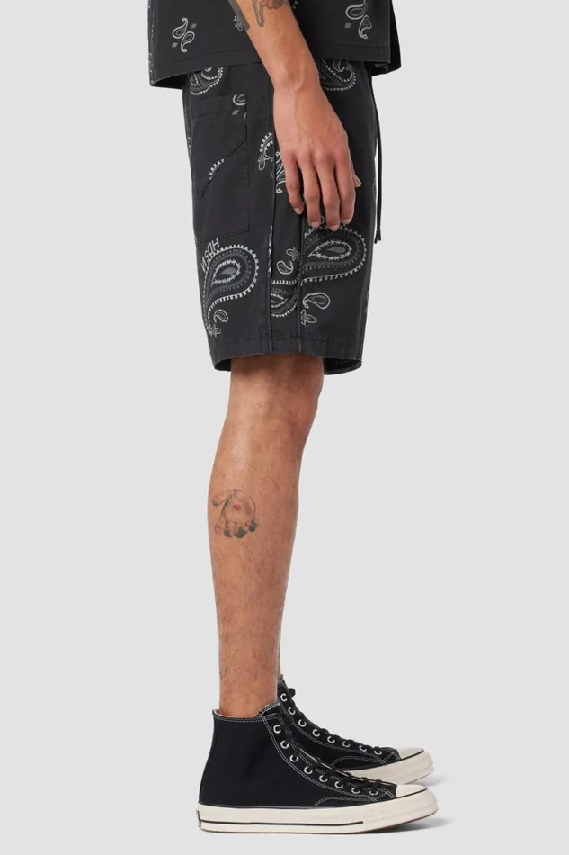 Hudson Jeans Shorts Racer Short Black Bandana 8211 Men Hudson Jeans Shorts Racer Short Black Bandana 8211 Men
