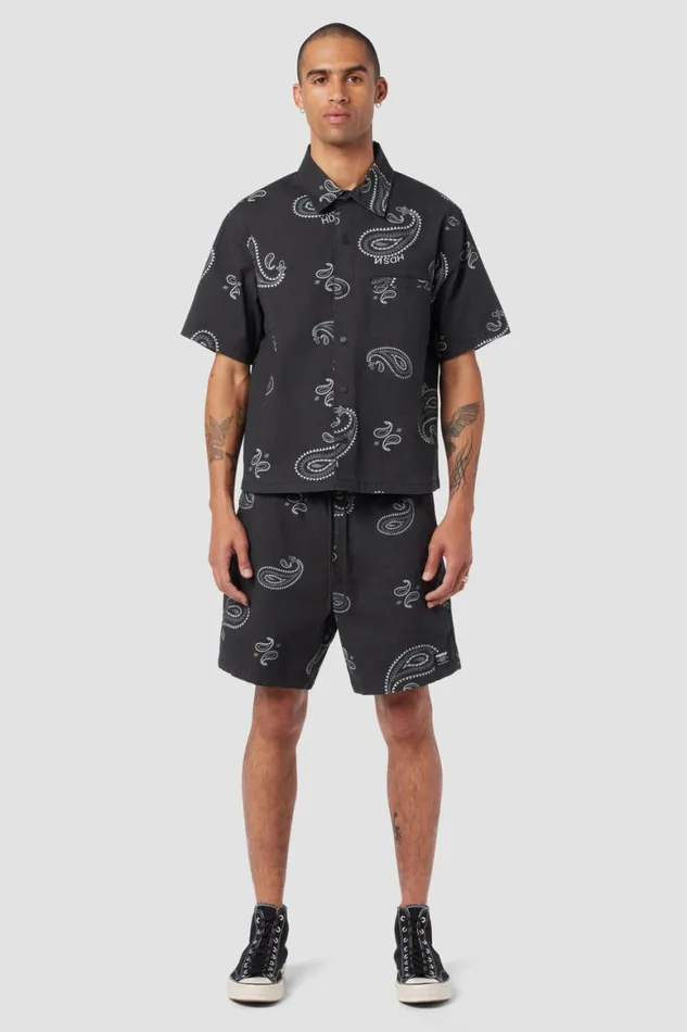 Hudson Jeans Shorts Racer Short Black Bandana 8211 Men Hudson Jeans Shorts Racer Short Black Bandana 8211 Men