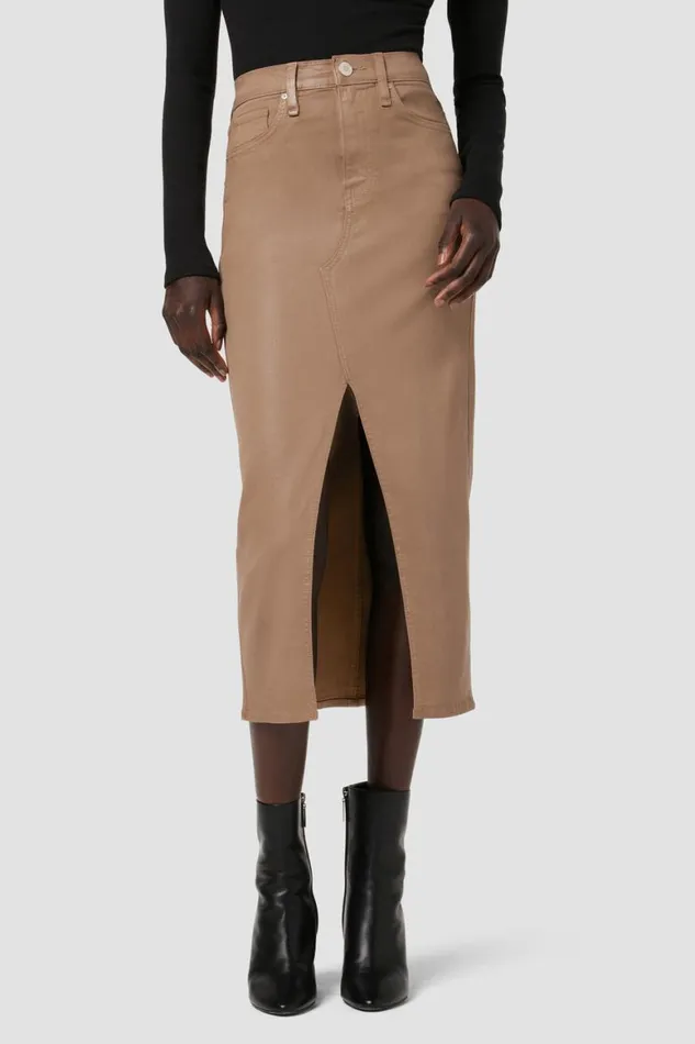 Hudson Jeans Skirts Reconstructed Skirt Coated Hot Latte 8211 Women