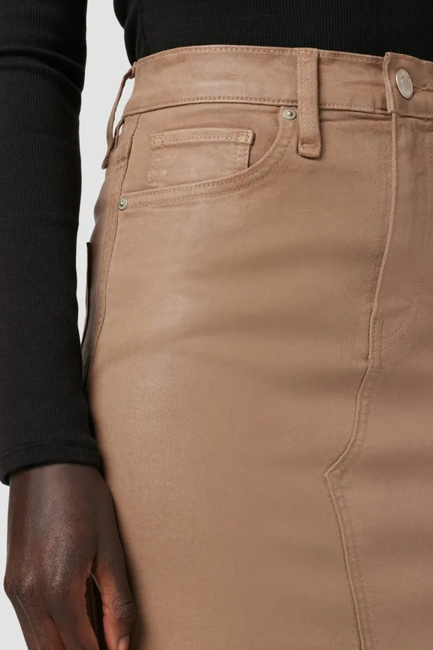 Hudson Jeans Skirts Reconstructed Skirt Coated Hot Latte 8211 Women
