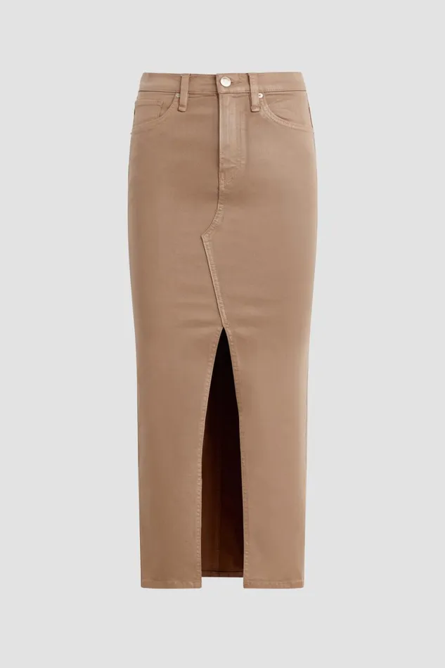 Hudson Jeans Skirts Reconstructed Skirt Coated Hot Latte 8211 Women