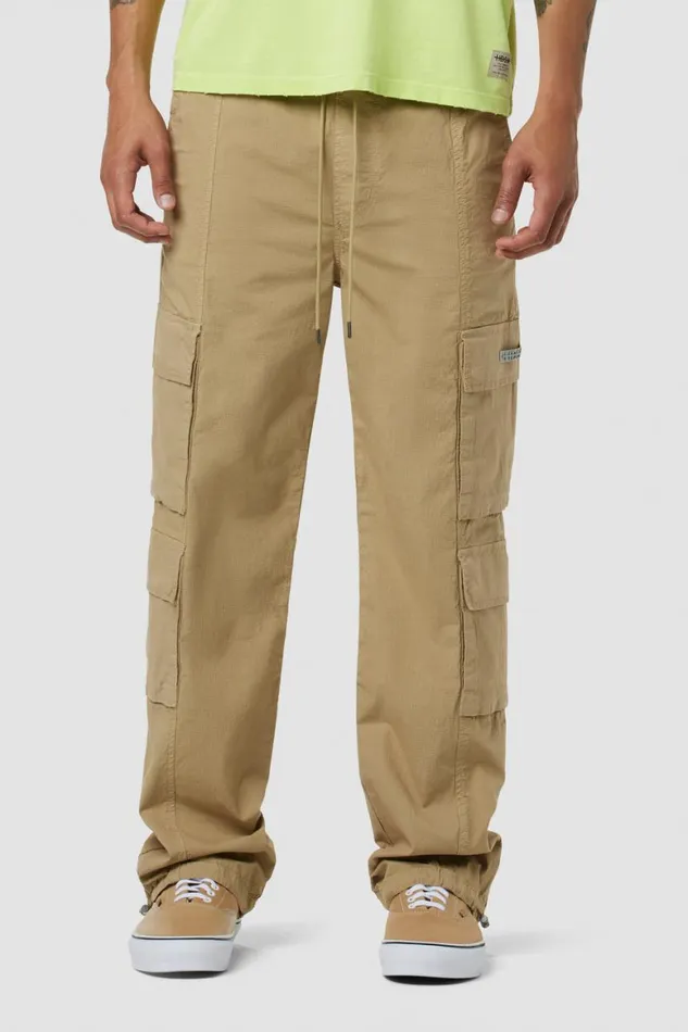 Hudson Jeans Straight Leg Drawcord Cargo Pant Ripstop Tan 8211 Men