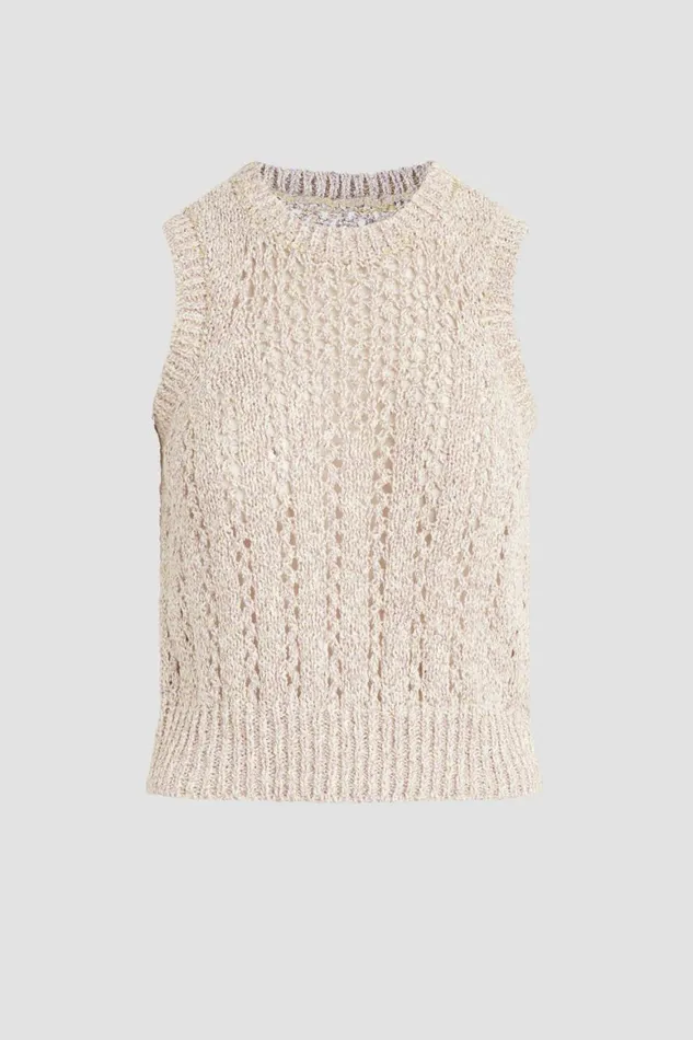 Hudson Jeans Tops and Sweaters Crewneck VStitch Sweater Tank Light Wisteria Multi 8211 Women Hudson Jeans Tops and Sweaters Crewneck VStitch Sweater Tank Light Wisteria Multi 8211 Women