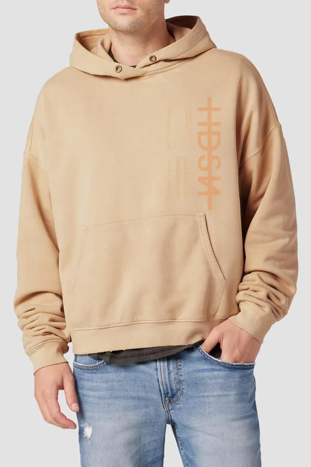 Hudson Jeans Tops and Sweaters Crop Hoodie Faded Coral 8211 Men