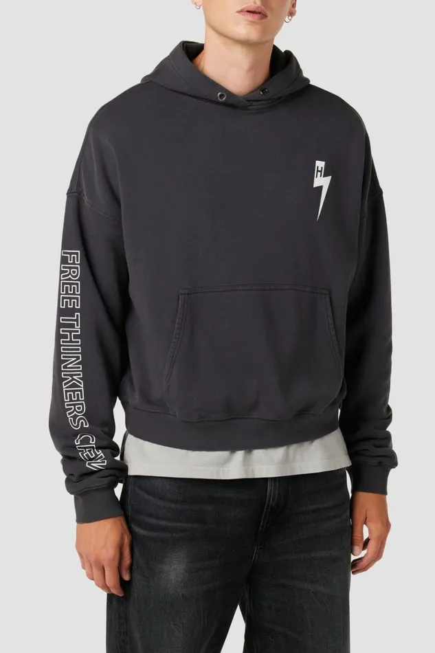Hudson Jeans Tops and Sweaters Crop Hoodie Ink 8211 Men